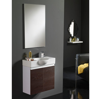 Mueble de baño VENECIA L fondo reducido espejo y lavabo B&K